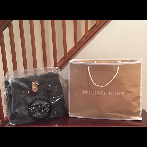 MK Original Hamilton Black Leather Satchel - Picture 2 of 8